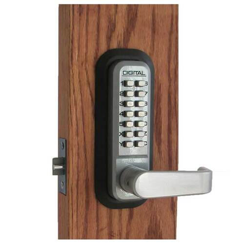 Lockey 2835 SC Mechanical Keyless Lever Lock With Passage Single Combination Satin Chrome