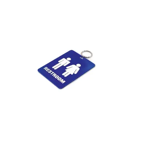 Men's/Women's Room Tag w/Ring Individual Blue