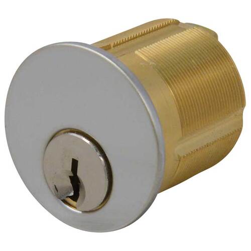 1-1/4" Mortise Cylinder with Schlage C Keyway and Straight Cam Keyed to # 64254 Satin Chrome Finish