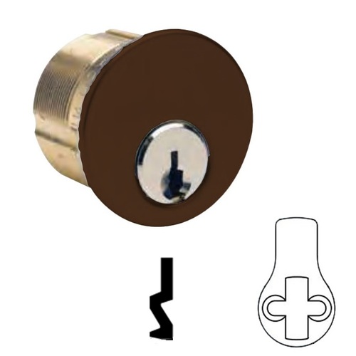 Mortise Cylinder Dark Bronze Anodized Aluminum