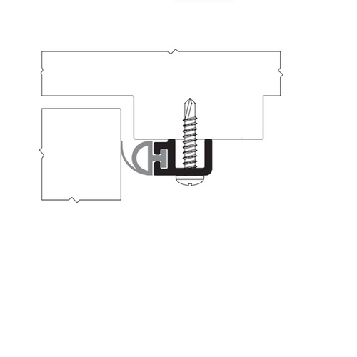 Zero 485AA3684 36" (3') x 84" (7') Head and Jamb Gasketing Clear Anodized Aluminum Finish