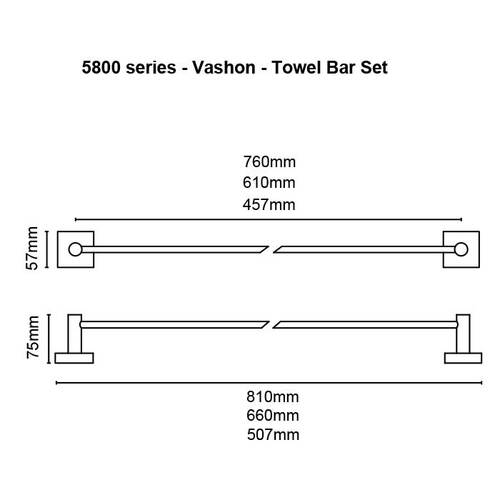 Aspen 18" Towel Bar Bright Chrome Finish