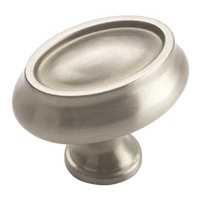 Amerock BP26127G10 Manor Transitional Round Cabinet Knob For Kitchen And Cabinet Hardware 1 1/2" Length Satin Nickel