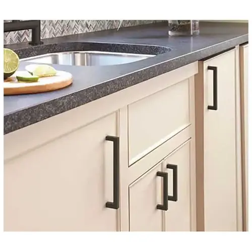 Monument 3-3/4 in (96 mm) Center-to-Center Matte Black Cabinet Pull