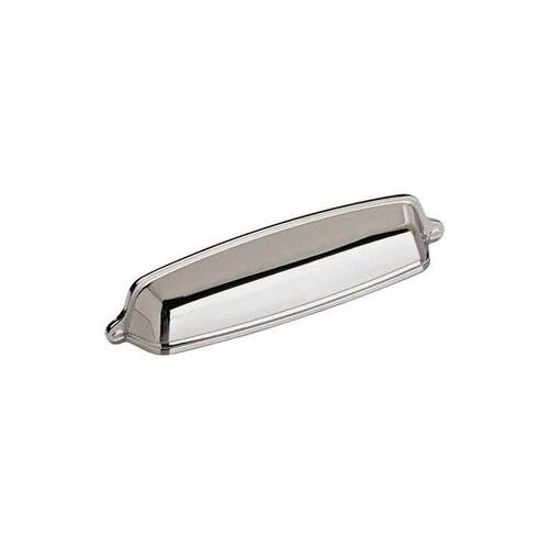 Cup Pulls 5-1/16 in (128 mm) Center-to-Center Polished Chrome Cabinet Cup Pull