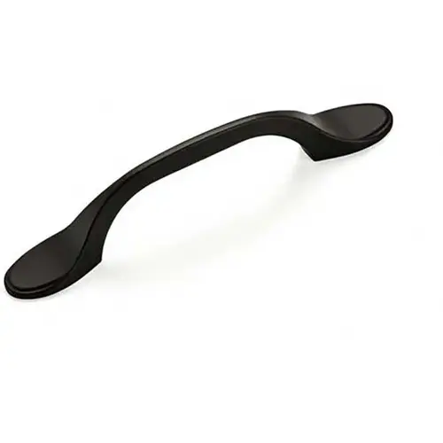 Allison Series Cabinet Pull, 5 in L Handle, 11/16 in H Handle, 1 in Projection, Zinc, Matte Black