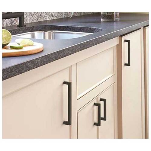 Monument 6-5/16 in (160 mm) Center-to-Center Matte Black Cabinet Pull