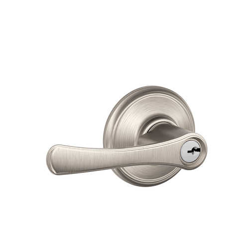 Avila Lever Storeroom Lock C Keyway with 16211 Latch and 10063 Strike Satin Nickel Finish