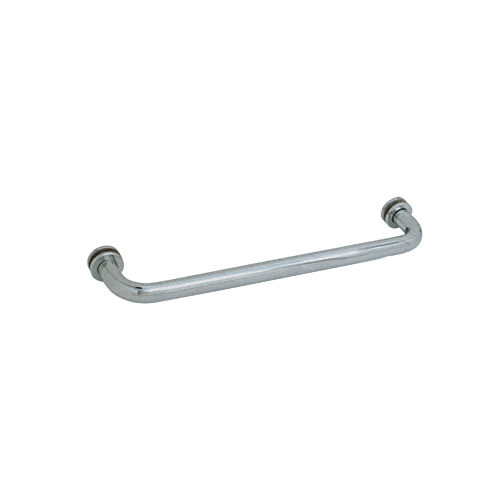 Brushed Nickel 12" Single-Sided Towel Bar for Glass