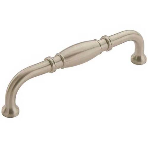 Cabinet Barrel Pull For Kitchen And Bathroom Hardware 5 1/16" Center to Center Satin Nickel