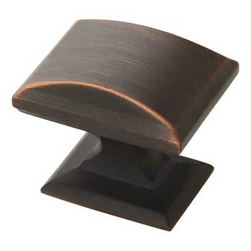 Cabinet Knob Candler Rectangle 1-1/8" Oil Rubbed Bronze Oil Rubbed Bronze - pack of 10