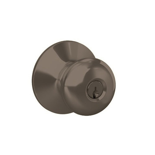 Plymouth Series Keyed Entry Knob, Solid Brass/Zinc, Oil-Rubbed Bronze