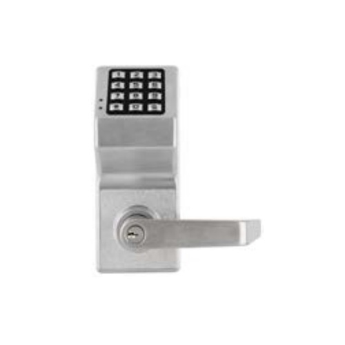 Weather Resistant Trilogy Electronic Digital Lever Lock with Interchangeable Core for Sargent Prep Satin Chrome Finish