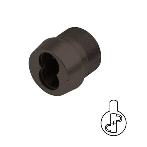 Kaba Ilco R28407-2-10B 1-3/8" Thin Head Small Format Interchangeable 7 Pin Mortise Cylinder with Adams Rite Cam Oil Rubbed Bronze Finish