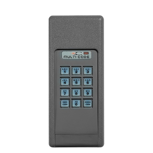 Wireless Keypad, Backlit Keys, 4-Digit Access Code, Compatible with 300 MHz Multi-Code Receivers, 1024 Codes set by Dip Switches, Powered by 9-Volt Battery, 300 MHz RF Frequency