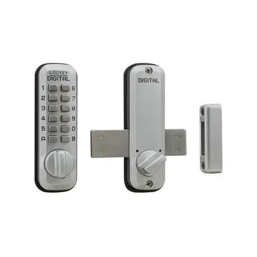 Mechanical Surface Mount Digital Keyless Combination Lock Satin Chrome