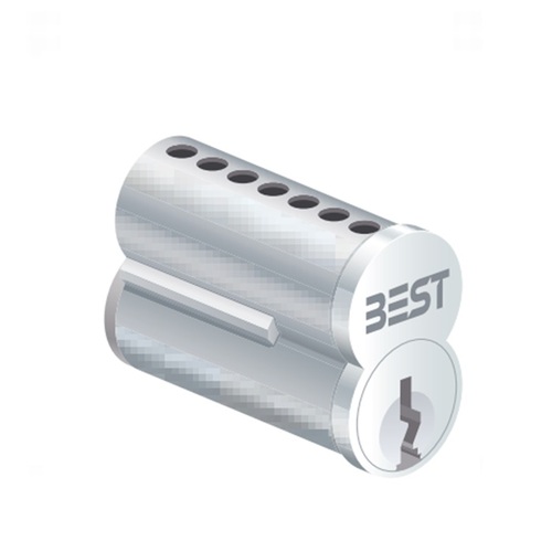 Standard 7 Pin Q Keyway Uncombinated Core Satin Chrome Finish