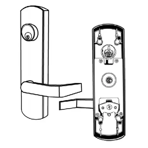 STOREROOM, KEY RETRACTS LATCHB Satin Chrome