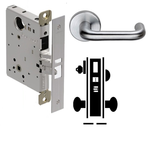 Entry Mortise - 03 Lever - A Rose - LC - RH