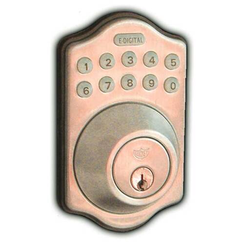 Lockey E910-AB Electronic Digital Deadbolt Lock with 6 User Codes