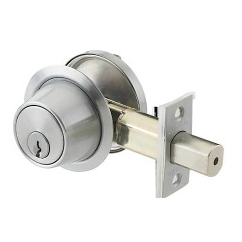 HEAVY DUTY SINGLE CYL DEADBOLT Satin chromium plated