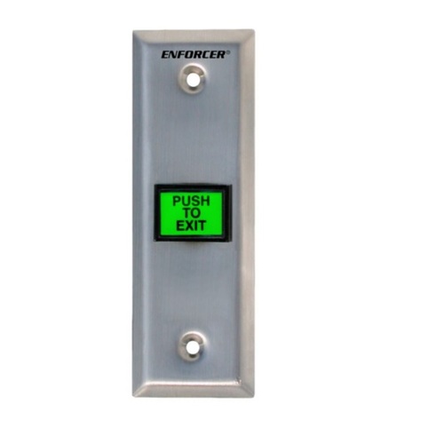 Stainless Steel Slimline Plate - Small Green Illuminated