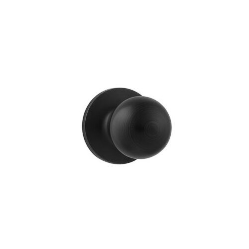 Regina Knob Passage Lock with RCAL Latch and RCS Strike Matte Black Finish