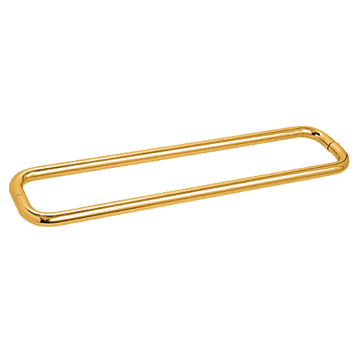 30" Gold Plated Back-to-Back Solid 3/4" Diameter Towel Bar without Metal Washers