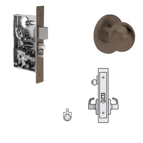 Global Knob Storeroom Mortise Lockset - Single Cylinder