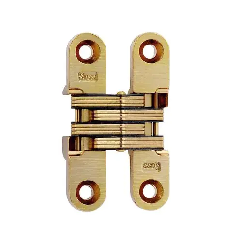 SOSS 204C-4 Satin Brass 1/2 In. x 2-3/8 In. Invisible Hinge, - pack of 2