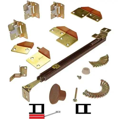 Johnson Hardware 1601824P 24" Full Access Bifold Hardware Set 2/Door