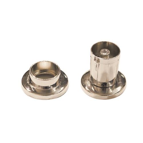 Adjustable Tension Shower Rod Flange Satin Nickel