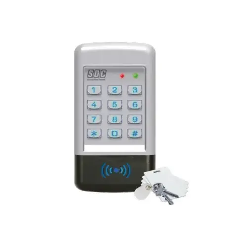 INDOOR/OUTDOOR EntryCheck Stand Alone Digital Keypad, with Prox Reader, 12/24VAC/DC