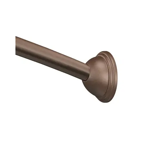 Curved 5' Shower Rod with Pivot Flange Old World Bronze Finish