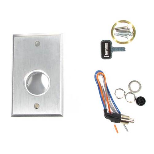 Cast Aluminum Key Switch, Single Gang (Flush), SPDT Momentary