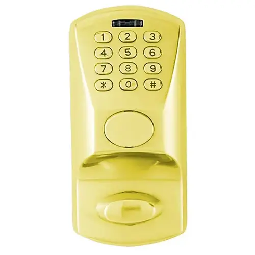 E-Plex 1500 Deadbolt with Key Override, 100 Access Codes, 1,000 Audit Events, Bright Brass