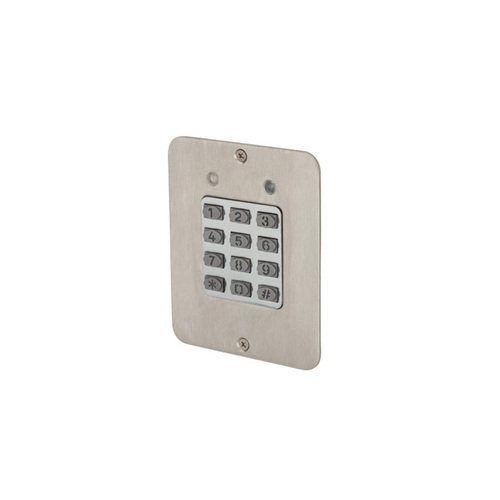 Locknetics DKP-165-FM Digital Keypad; Flush Mount; Up to 480 Users with Timed Anti-Pass Back Satin Stainless Steel Finish