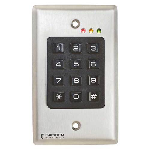 Flush Mount Wired and Wireless Keypad Satin Stainless Steel