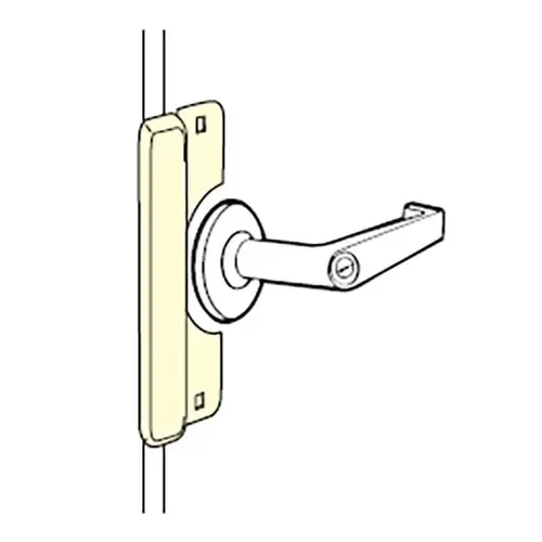 3-1/2" x 8" Latch Protector with Lever Cutout for Electric Strikes Silver Coated Finish Aluminum Painted