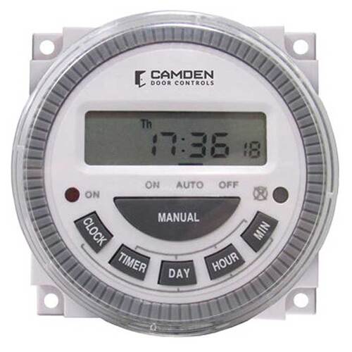 7 Day Timer, 15 Daily or Weekly Schedules, Internal Memory Back-Up, East to Program/Setup, Extremely Compact Size, SPDT Contacts Rated 16 AMPS @ 30VDC, 12VAC/DC