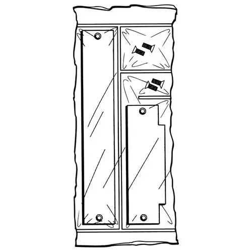 DON-JO FILLER PLATE KIT, MORTISE LOCKS Primed for Painting