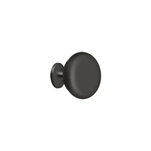 1-1/4" Diameter Mushroom Cabinet Knob Plain Oil Rubbed Bronze