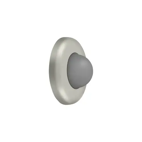 Wall Mount Convex Flush Bumper, 2-1/2" Diam. in Brushed Nickel