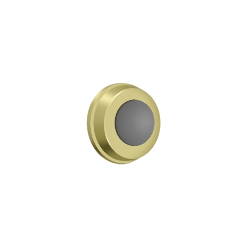 1" Diameter Wall Stop Flush Bumper Polished Brass