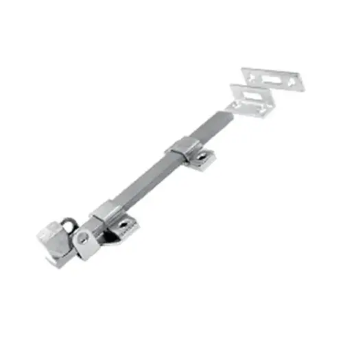 8" UL Rated Surface Bolt with 1" Throw Satin Chrome Finish