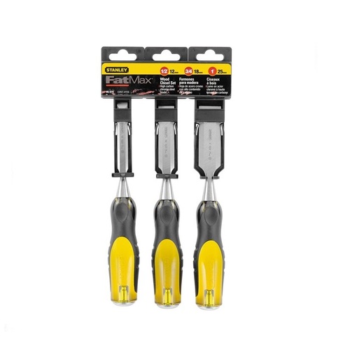 Wood Chisel Set FatMax Thru-Tang Black/Yellow