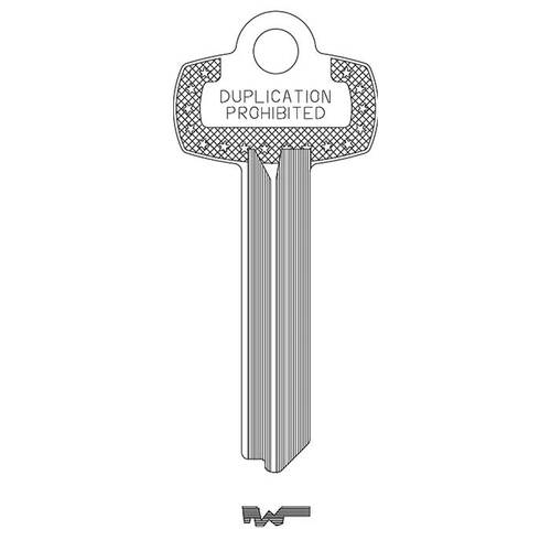 Kaba Ilco 1A1M1-XCP10 BEST Look-a-Like Key Blank, M Keyway - pack of 10