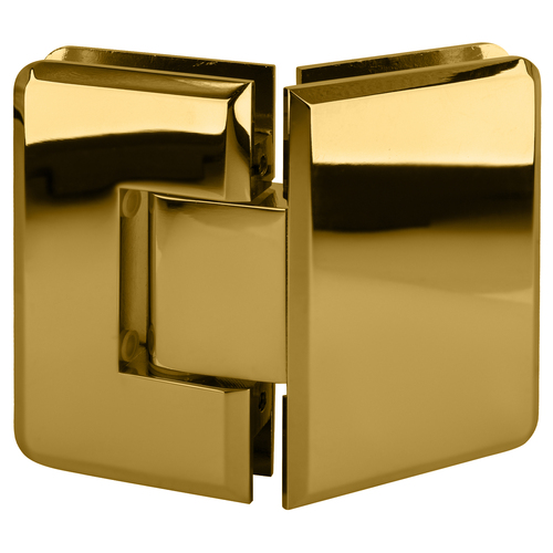 Polished Brass Cologne 045 Series 135 degree Glass-to-Glass Hinge