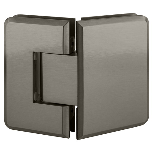 Brushed Satin Chrome Cologne 045 Series 135 degree Glass-to-Glass Hinge