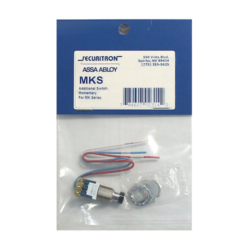 Securitron MKS MK Mortise Keyswitch, Satin Stainless Steel